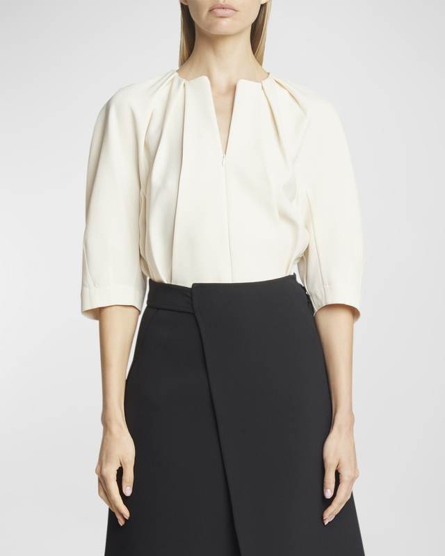 Georgia Short-Sleeve Blouson Top